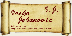 Vasko Jokanović vizit kartica